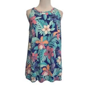 Tori Richard Honolulu Tropical Swing Tank Womens Medium Multicolor Aloha Top